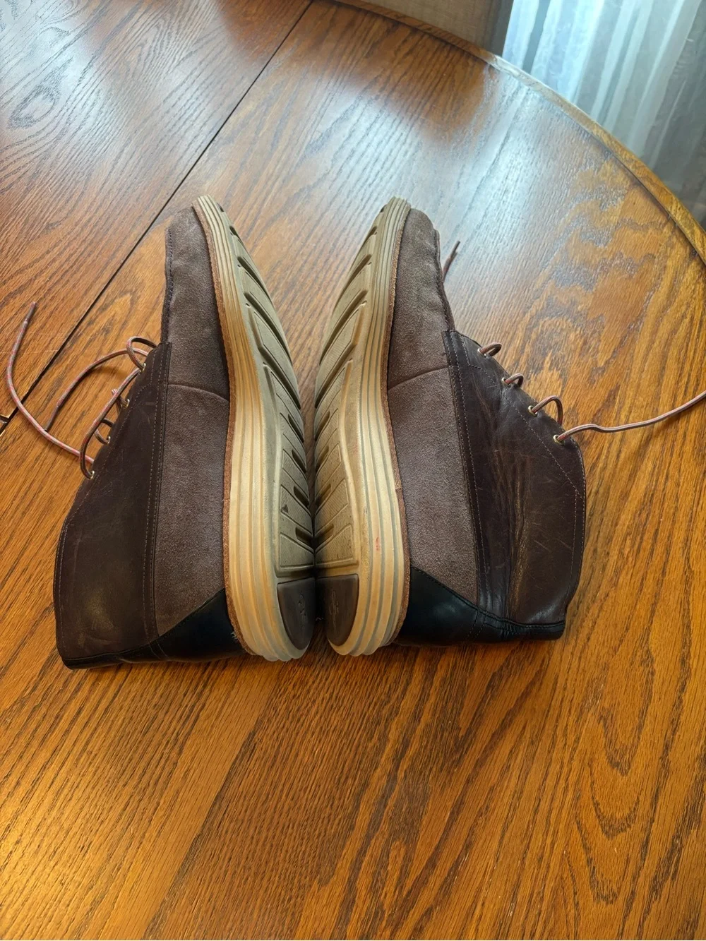 Cole haan mens 13 13M lunargrand boots brown suede leather shoes